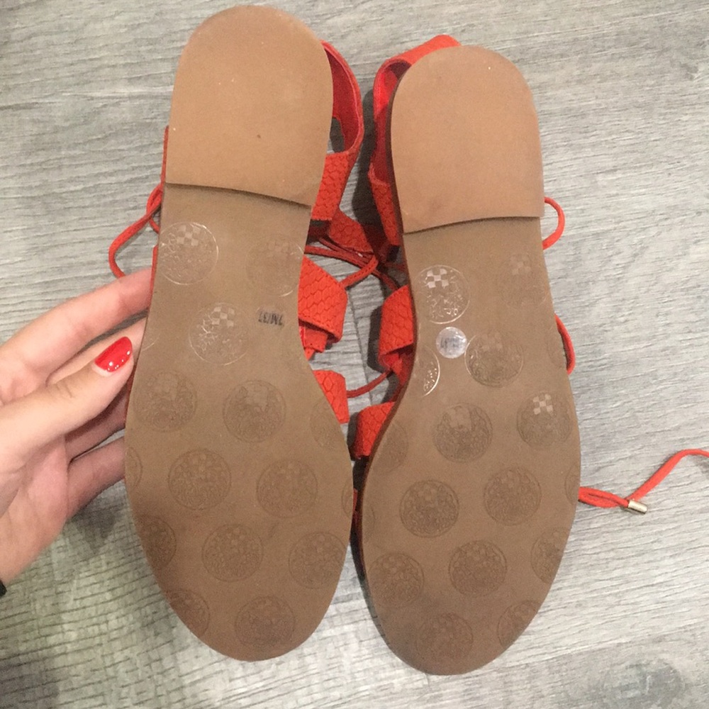 Vince Camuto Red Orange Gladiator Sandal - Picture 5 of 5